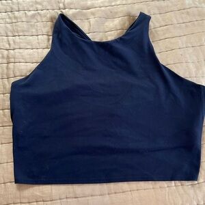 Athletata D Cup Conscious Crop Bra in Navy